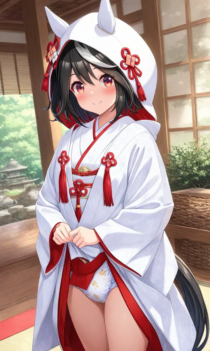 Japanese girl wearing diapers