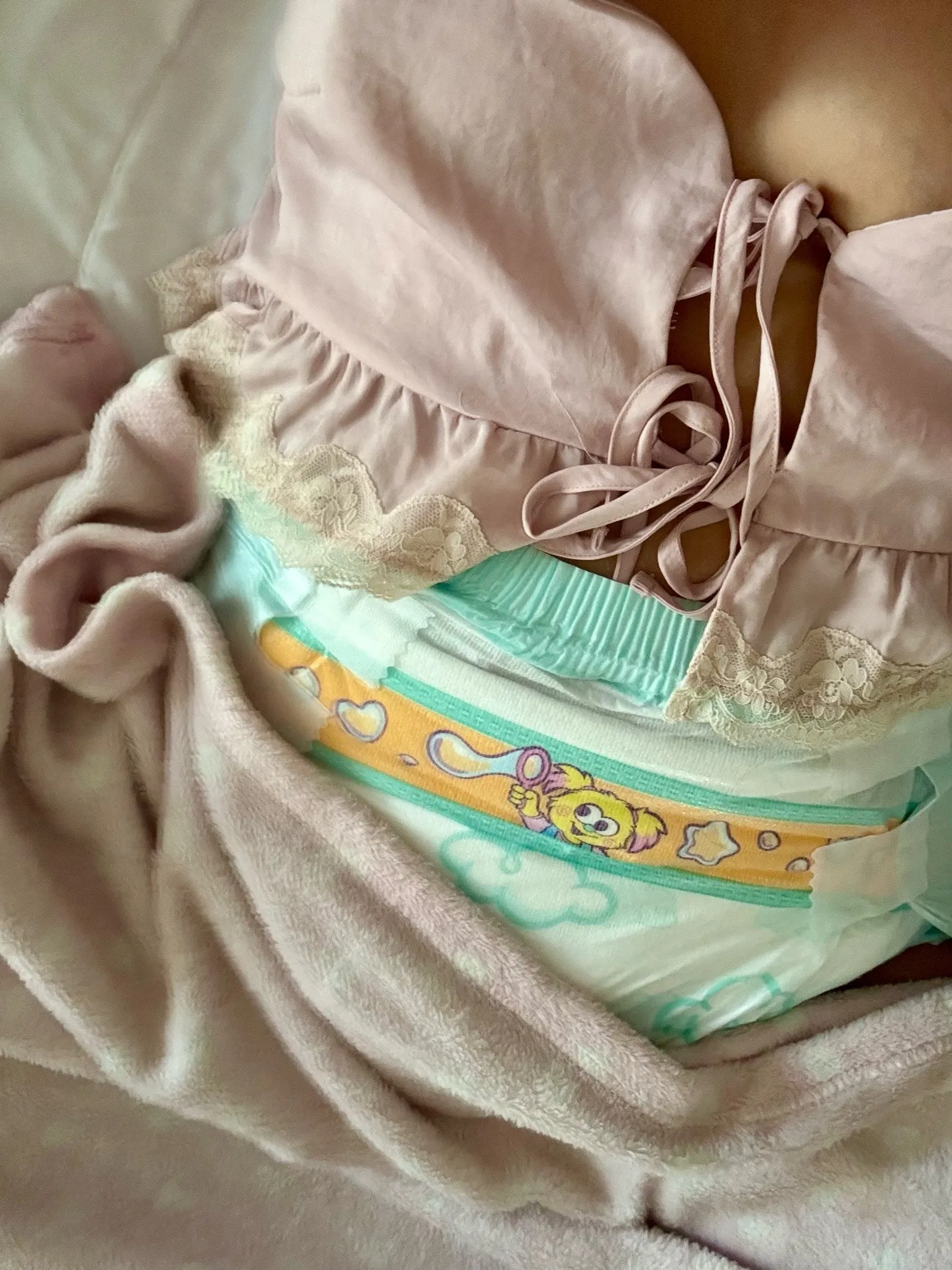 ABDL Girl's Green Diaper