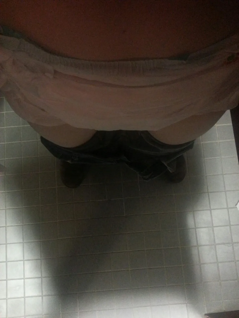 A photo taken from above by an ABDL girl. The diaper is visible.